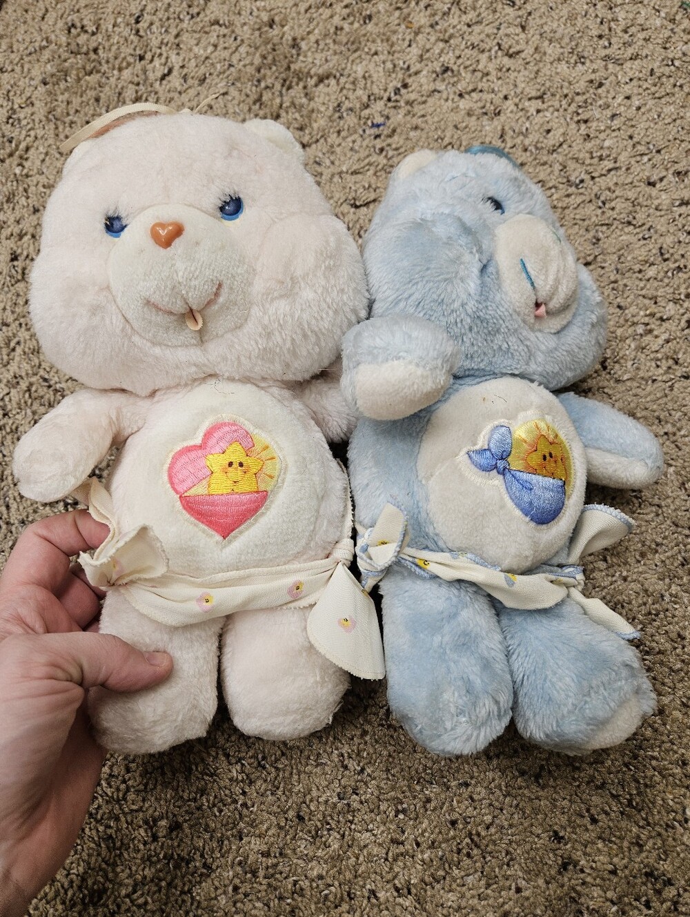 VTG Care Bears KENNER 1983 Baby Tugs Bear Blue Pink Diaper Rare Smiling Star - Picture 11 of 15